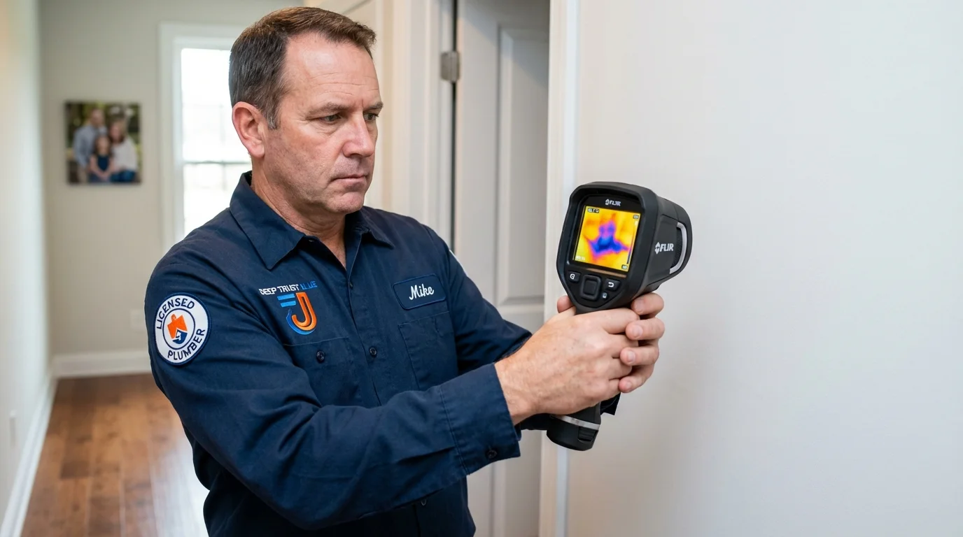 Thermal imaging leak detection by Johns Plumbing LLC in Marshalltown